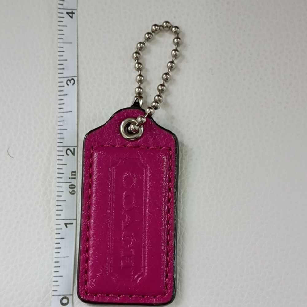 Coach Fuchsia Leather Hangtag